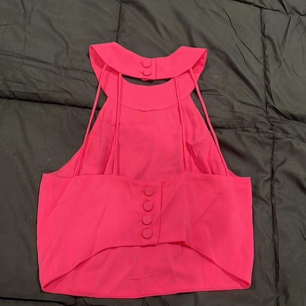 OLCAY GULSEN size small pink top open back tank